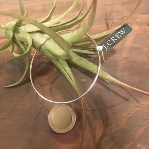 Jcrew Sterling Silver engravable charm bracelet